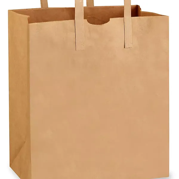 Brown Kraft Flat Handle Paper Bags