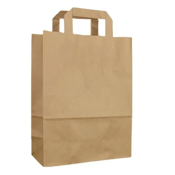 Brown Kraft Flat Handle Paper Bags