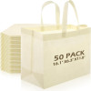 Reusable Tote Bag with Handles Bulk Extra Large Non Woven Shopping Bags for Boutiques Retail Store