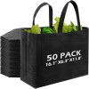 Reusable Tote Bag with Handles Bulk Extra Large Non Woven Shopping Bags for Boutiques Retail Store