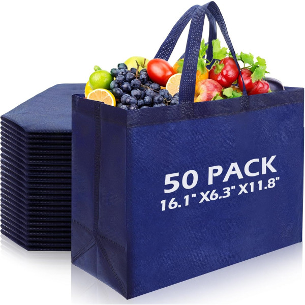 Reusable Tote Bag with Handles Bulk Extra Large Non Woven Shopping Bags for Boutiques Retail Store