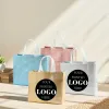 Customizable Non-Woven Colorful Tote Bags, Gift Packaging with Logo and Image Printing, Waterproof Laminated Handle Reusable Laser Handbag for Birthday Parties, Wedding Souvenirs & Anniversary Celebrations
