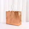 Customizable Non-Woven Colorful Tote Bags, Gift Packaging with Logo and Image Printing, Waterproof Laminated Handle Reusable Laser Handbag for Birthday Parties, Wedding Souvenirs & Anniversary Celebrations