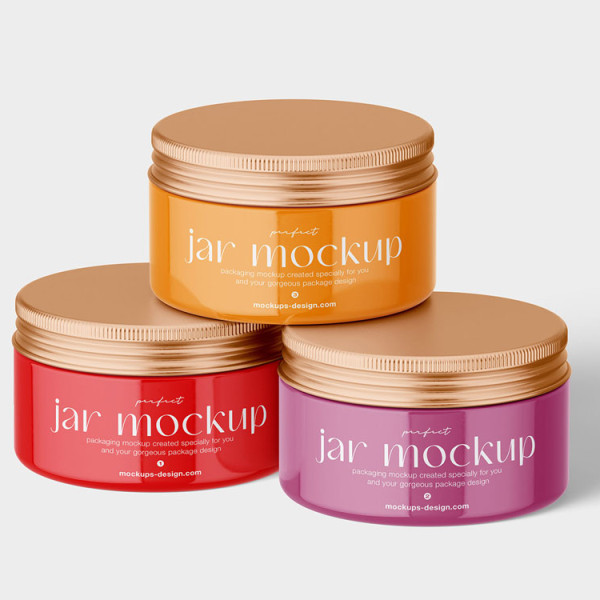 Metallic Lid Cosmetic Jar