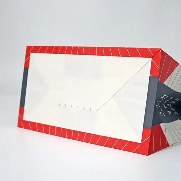 White Kraft Paper Bags with Die Cut Handles