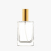 Square Perfume Bottles with Gold Lids Wholesale and Bulk