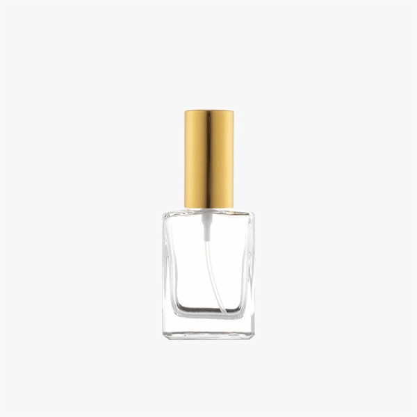 Square Perfume Bottles with Gold Lids Wholesale and Bulk