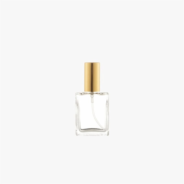 Square Perfume Bottles with Gold Lids Wholesale and Bulk